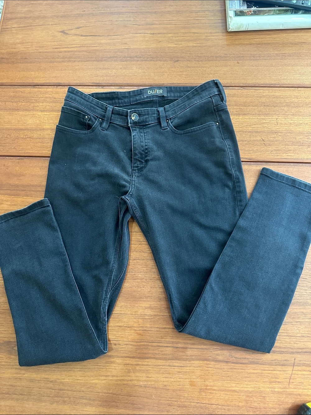 DU/ER Men's Slim Stretch Jeans in Black